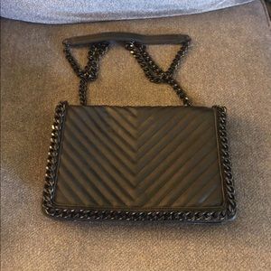Aldo black chevron bag